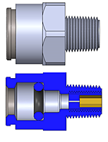 QCS-PO Series Push In x Male Thread Orifices